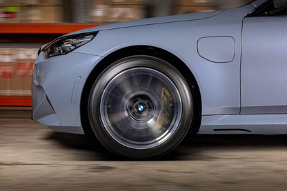 BMW floating centre cap fitted on a silver car alloy wheel